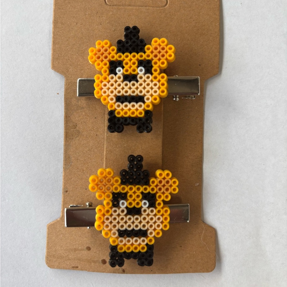 Cute Bear Hair Clips for Kids - Yellow and Black
